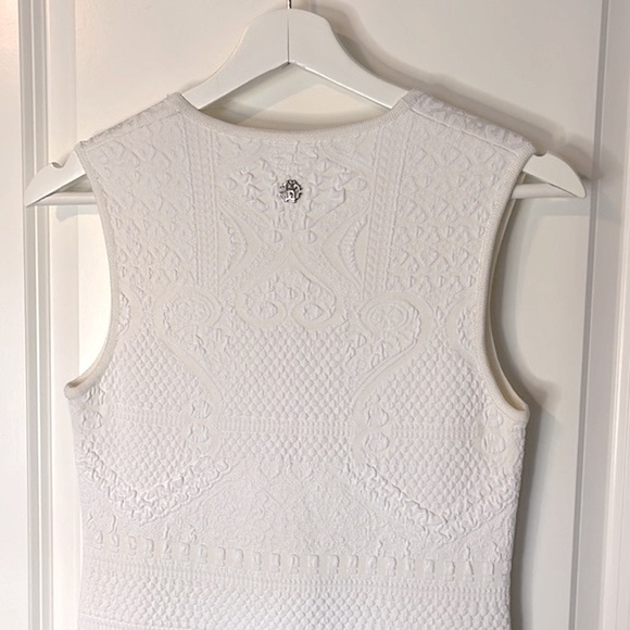 Roberto Cavalli White Knit Dress M - Picture 5 of 11